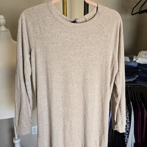 bobi Size Small Beige Long Sleeve Top